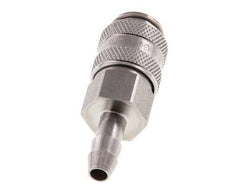 Stainless steel DN 5 Air Coupling Socket 6 mm Hose Pillar Double Shut-Off