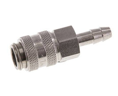 Stainless steel DN 5 Air Coupling Socket 6 mm Hose Pillar Double Shut-Off