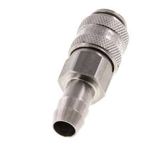 Stainless steel DN 5 Air Coupling Socket 9 mm Hose Pillar Double Shut-Off