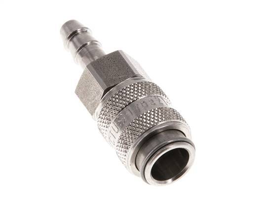 Stainless Steel 316L DN 5 Air Coupling Socket 6 mm Hose Pillar