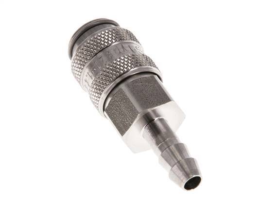 Stainless Steel 316L DN 5 Air Coupling Socket 6 mm Hose Pillar