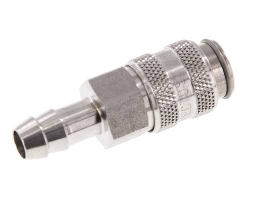 Stainless Steel 316L DN 5 Air Coupling Socket 8 mm Hose Pillar