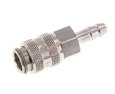 Stainless Steel 316L DN 5 Air Coupling Socket 6 mm Hose Pillar Double Shut-Off