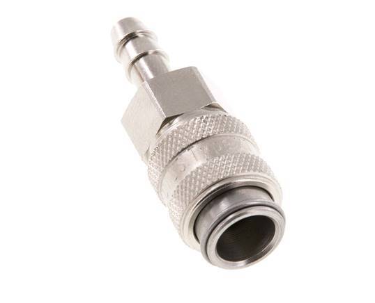 Hardened steel DN 5 Air Coupling Socket 6 mm Hose Pillar