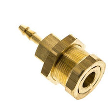 Brass DN 5 Air Coupling Socket 4 mm Hose Pillar Bulkhead Pull-Off