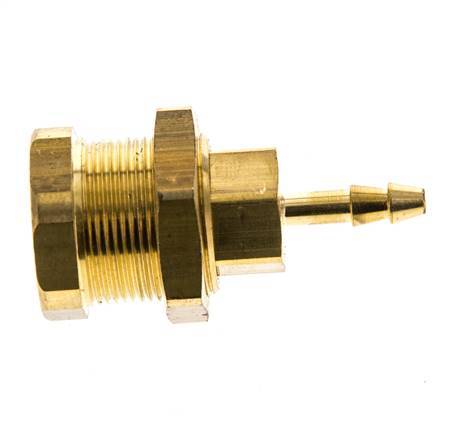 Brass DN 5 Air Coupling Socket 4 mm Hose Pillar Bulkhead Pull-Off
