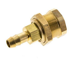 Brass DN 5 Air Coupling Socket 8 mm Hose Pillar Bulkhead Pull-Off