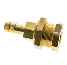 Brass DN 5 Air Coupling Socket 8 mm Hose Pillar Bulkhead Pull-Off