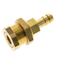 Brass DN 5 Air Coupling Socket 8 mm Hose Pillar Bulkhead Pull-Off