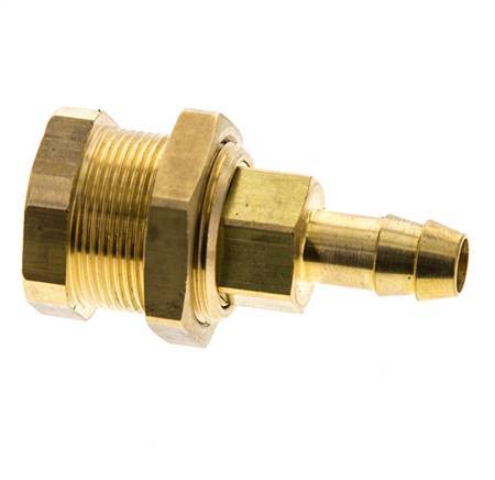 Brass DN 5 Air Coupling Socket 8 mm Hose Pillar Bulkhead Pull-Off