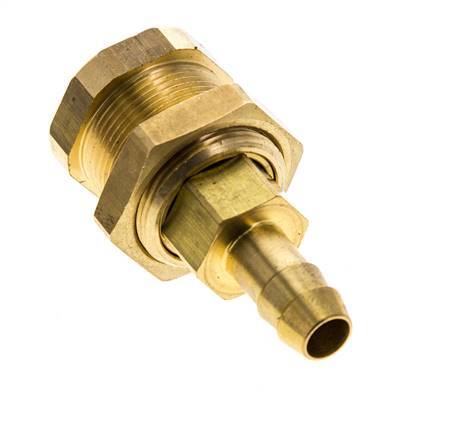 Brass DN 5 Air Coupling Socket 8 mm Hose Pillar Bulkhead Pull-Off