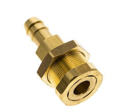 Brass DN 5 Air Coupling Socket 9 mm Hose Pillar Bulkhead Pull-Off