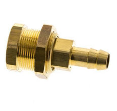 Brass DN 5 Air Coupling Socket 9 mm Hose Pillar Bulkhead Pull-Off