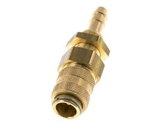 Brass DN 5 Air Coupling Socket 6 mm Hose Pillar Bulkhead Double Shut-Off