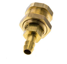 Brass DN 5 Air Coupling Socket 8 mm Hose Pillar Bulkhead Pull-Off Double Shut-Off