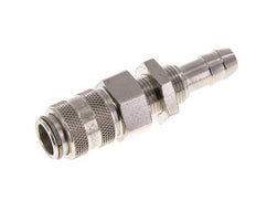 Nickel-plated Brass DN 5 Air Coupling Socket 8 mm Hose Pillar Bulkhead