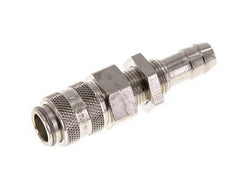 Nickel-plated Brass DN 5 Air Coupling Socket 9 mm Hose Pillar Bulkhead