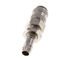 Nickel-plated Brass DN 5 Air Coupling Socket 9 mm Hose Pillar Bulkhead