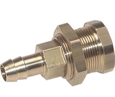 Nickel-plated Brass DN 5 Air Coupling Socket 4 mm Hose Pillar Bulkhead Pull-Off