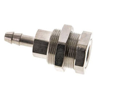 Nickel-plated Brass DN 5 Air Coupling Socket 6 mm Hose Pillar Bulkhead Pull-Off