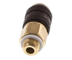 Brass DN 5 Black Air Coupling Socket G 1/8 inch Male
