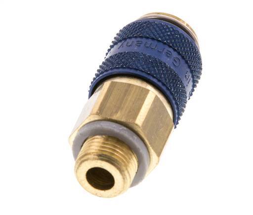 Brass DN 5 Blue Air Coupling Socket G 1/8 inch Male