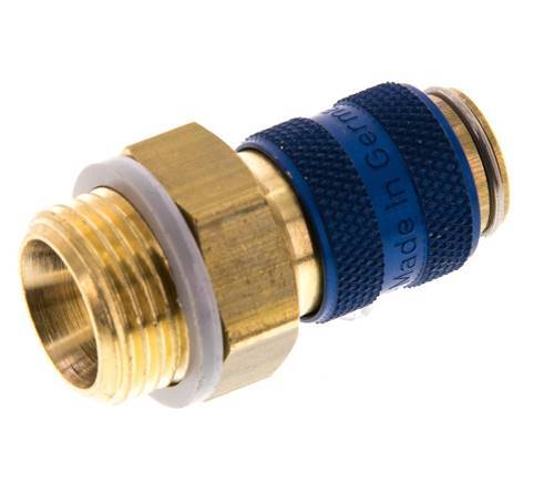 Brass DN 5 Blue Air Coupling Socket G 3/8 inch Male