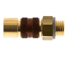 Brass DN 5 Brown-Coded Air Coupling Socket G 1/4 inch Male