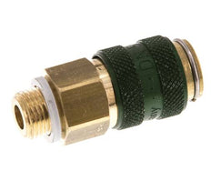 Brass DN 5 Green Air Coupling Socket G 1/8 inch Male