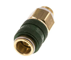 Brass DN 5 Green Air Coupling Socket G 1/8 inch Male