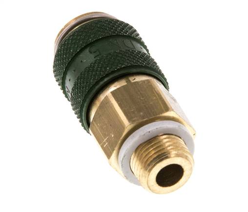 Brass DN 5 Green Air Coupling Socket G 1/8 inch Male