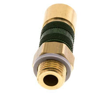 Brass DN 5 Green-Coded Air Coupling Socket G 1/4 inch Male