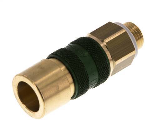 Brass DN 5 Green-Coded Air Coupling Socket G 1/8 inch Male