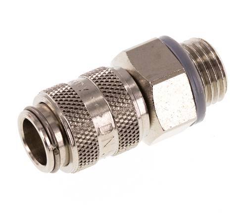 Nickel-plated Brass DN 5 Air Coupling Socket G 1/4 inch Male