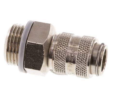 Nickel-plated Brass DN 5 Air Coupling Socket G 3/8 inch Male