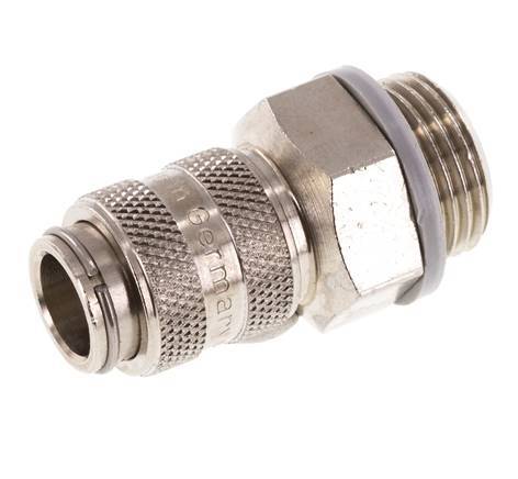 Nickel-plated Brass DN 5 Air Coupling Socket G 3/8 inch Male