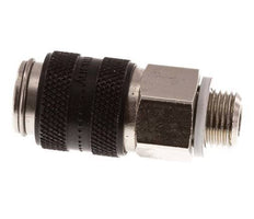 Nickel-plated Brass DN 5 Black Air Coupling Socket G 1/8 inch Male