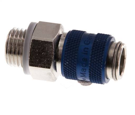 Nickel-plated Brass DN 5 Blue Air Coupling Socket G 1/4 inch Male
