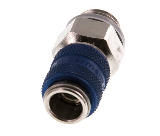 Nickel-plated Brass DN 5 Blue Air Coupling Socket G 1/4 inch Male