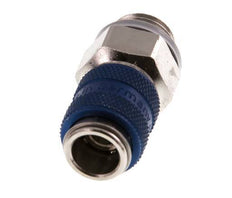Nickel-plated Brass DN 5 Blue Air Coupling Socket G 1/4 inch Male