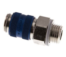 Nickel-plated Brass DN 5 Blue Air Coupling Socket G 1/4 inch Male