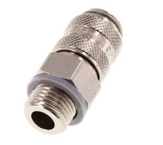 Nickel-plated Brass DN 5 Air Coupling Socket G 1/4 inch Male Double Shut-Off