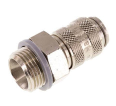 Nickel-plated Brass DN 5 Air Coupling Socket G 3/8 inch Male Double Shut-Off