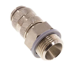 Nickel-plated Brass DN 5 Air Coupling Socket G 3/8 inch Male Double Shut-Off