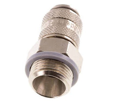 Nickel-plated Brass DN 5 Air Coupling Socket G 3/8 inch Male Double Shut-Off