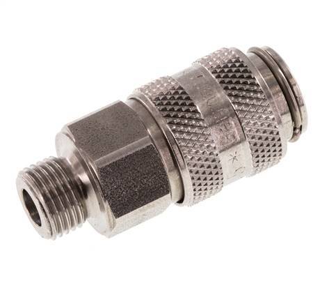 Stainless steel DN 5 Air Coupling Socket G 1/8 inch Male
