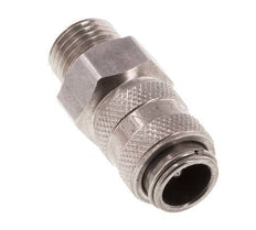 Stainless steel DN 5 Air Coupling Socket G 1/4 inch Male Double Shut-Off