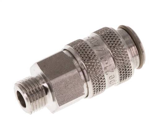 Stainless Steel 316L DN 5 Air Coupling Socket G 1/8 inch Male