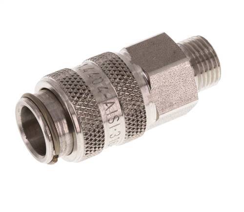 Stainless Steel 316L DN 5 Air Coupling Socket G 1/8 inch Male