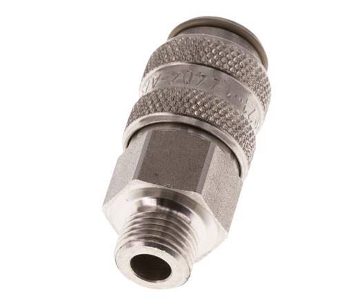 Stainless Steel 316L DN 5 Air Coupling Socket G 1/8 inch Male